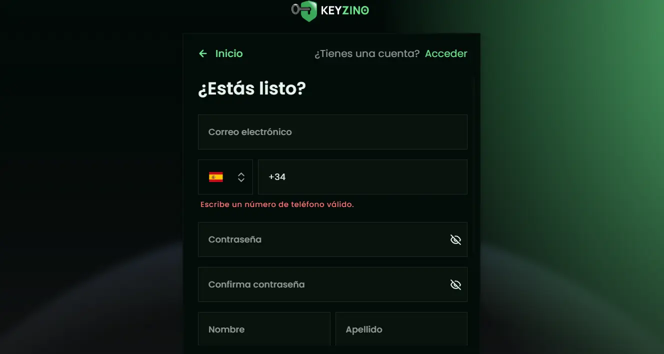 keyzino casino registrarse