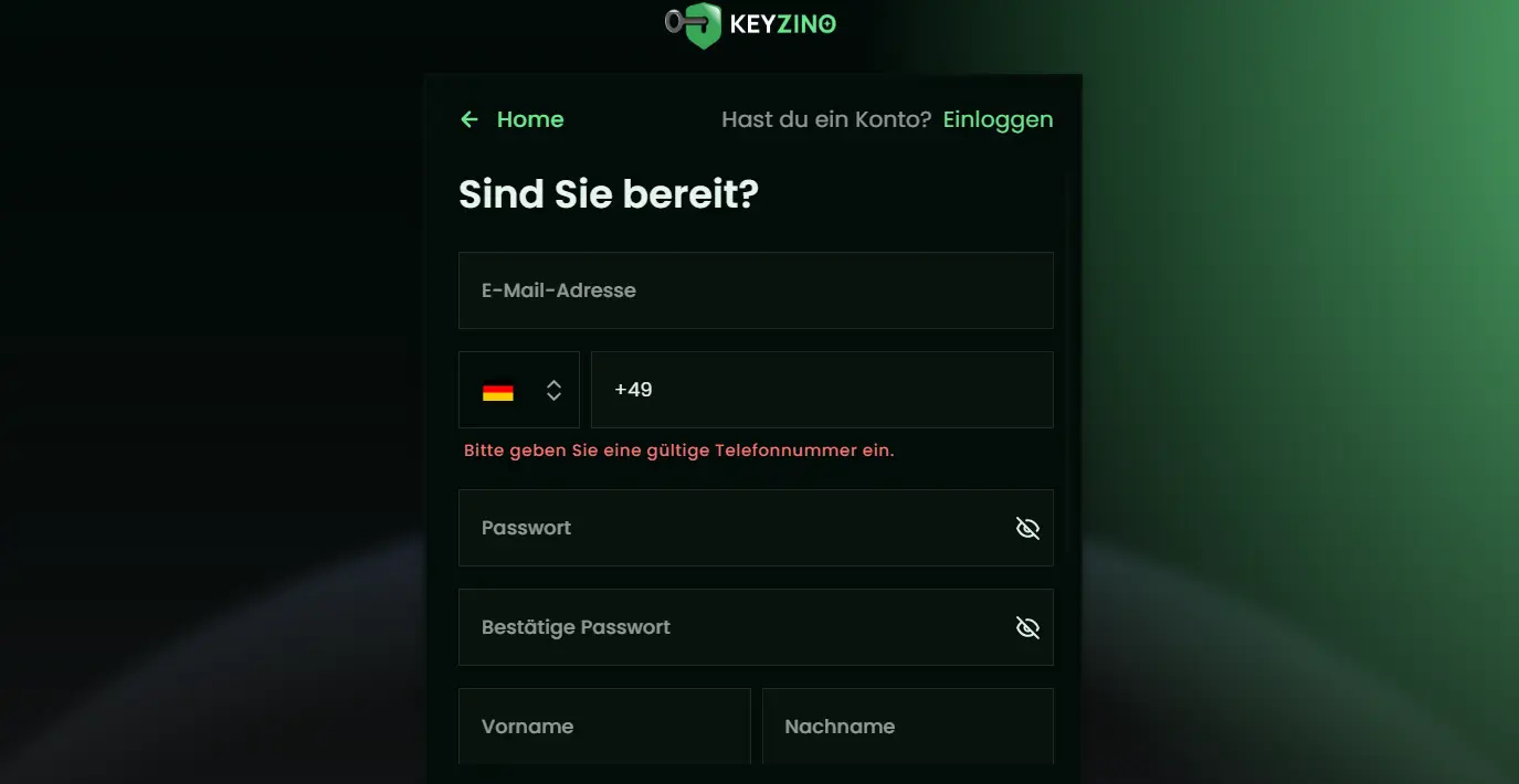 keyzino casino registrierung