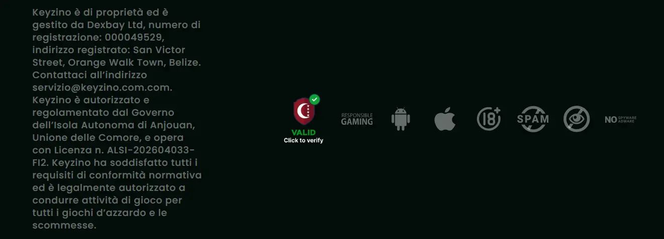 keyzino casino società che gestisce